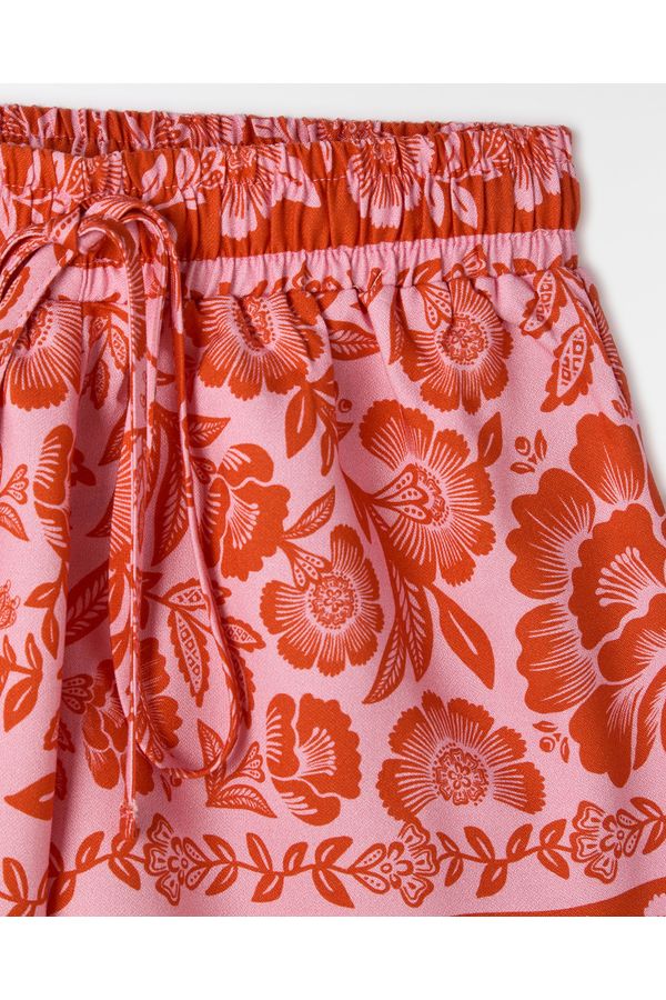Short Jardim Romance Rosa e
