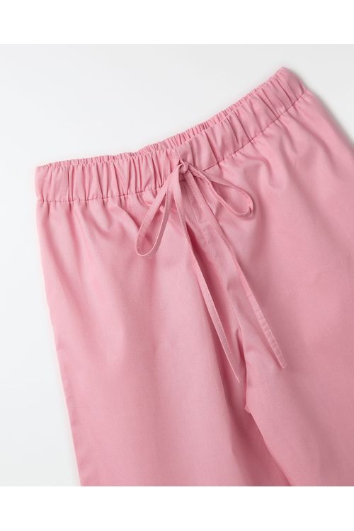 Calca Bordada Rosa
